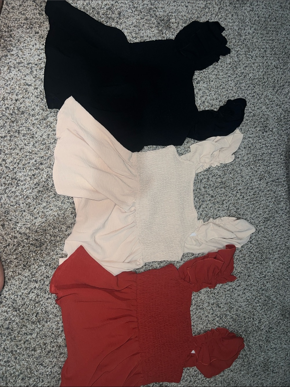 Amazon Women Tops Set - Black, Cream, Red